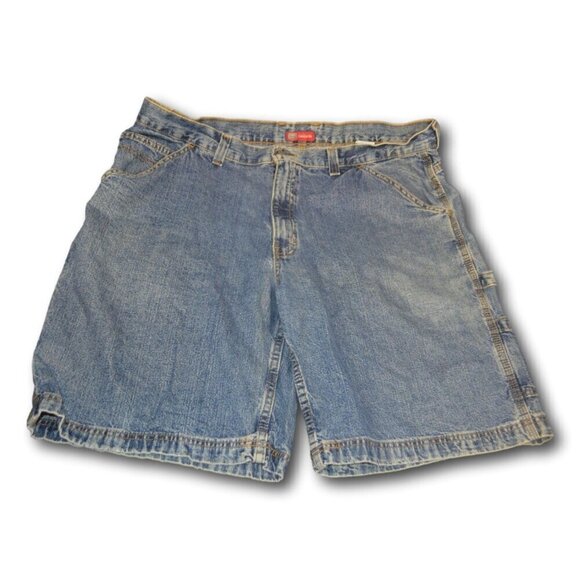 Mens Faded Glory Blue Denim Jean Carpenter Shorts Size: 40 - Picture 1 of 2